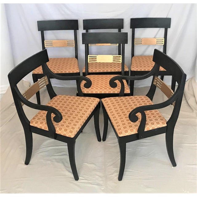 1940s Regency Klismos Parcel Gilt Dining Chairs Set Of 6 Chairish
