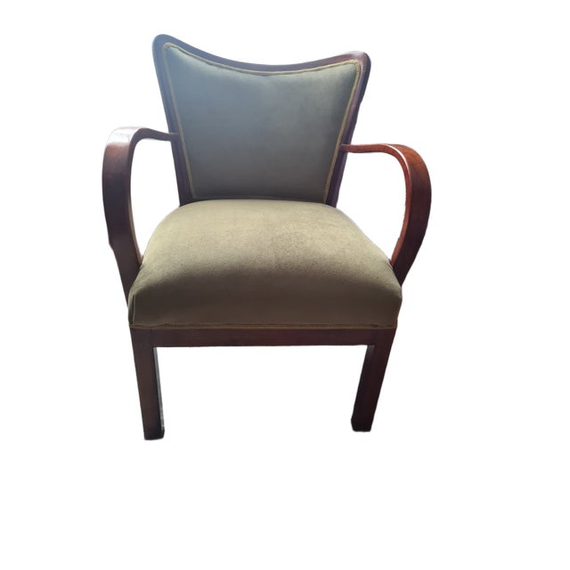 Polish Art Deco Beech Armchair, 1930s For Sale - Image 4 of 11