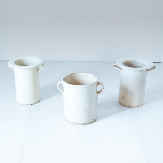 Antique Handmade Ceramic Vases, 1900, Set of 3 For Sale - Image 13 of 13