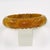 1940s Banana Brown Marble Bakelite Floral Carved Bracelet Bangle For Sale - Image 5 of 7