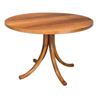 Sculptural Round Dining Table in Walnut by Osvaldo Borsani for Atelier Borsani Varedo, 1945 For Sale