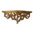 Mid 20th Century Syroco Wood Gold Demilune Ornate Curved Wall Shelf For Sale