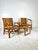 Vintage Rattan Caning Sectional Chairs and Side Table- 3 Piece Set For Sale - Image 4 of 11