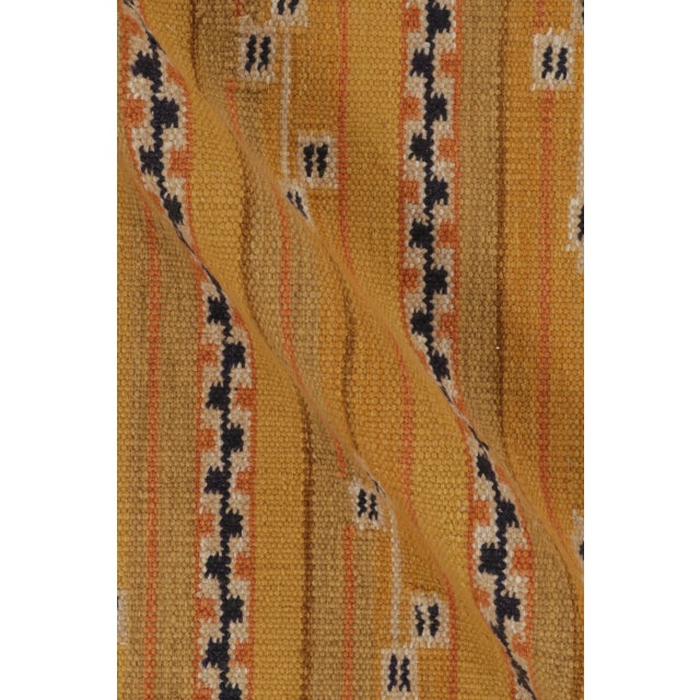 Textile Modern Scandinavian Style Rug “Marta Stripe” Design in Gold Tones, by Rug & Kilim For Sale - Image 7 of 9