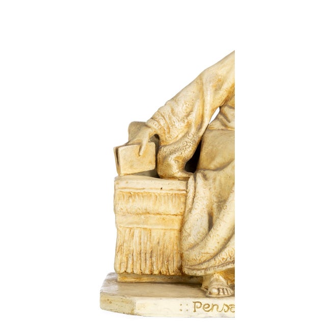 Unknown, The Pensive Woman, 20th Century, Patinated Plaster For Sale - Image 3 of 8
