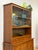 Mid-Century Modern Vintage Hutch by Paine Furniture MCM China Cabinet, Parquet Doors, Glass Sliding For Sale - Image 3 of 18