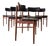 Vintage Danish Teak Dining Chairs in Black Italian Leather, 1960s, Set of 6 For Sale