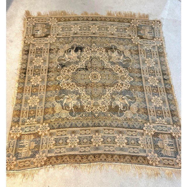 Antique Woven Horse and Rider Jacquard Tapestry For Sale - Image 6 of 6