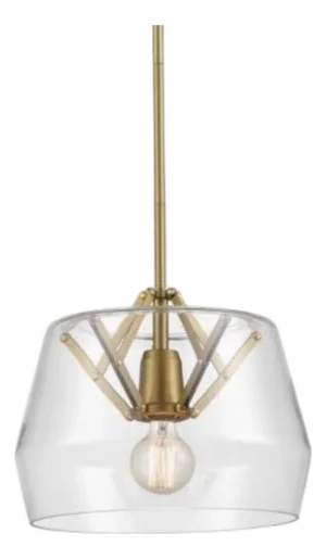 New in Box ~ Deco Brass / Glass Pendant by Kuzco Lighting