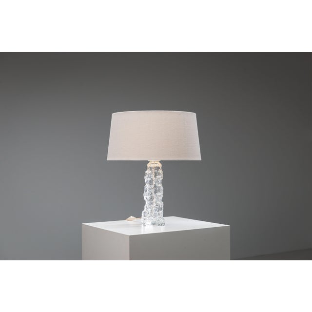 Swedish Glass Table Lamp from Reijmyre Glasbruk, 1970s For Sale - Image 3 of 11