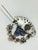 Art Deco Vintage 1930s Czech Sapphire Blue Rhinestone Vinaigrette Scent Brooch For Sale - Image 3 of 7