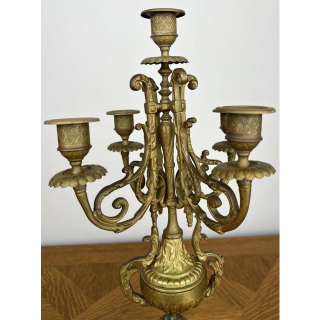 Vintage French Style Candleholders, Set of 2 For Sale - Image 10 of 14