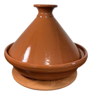 Tunisian Clay Tagine With Base Plate Authentic North African Cooking Pot Tajine