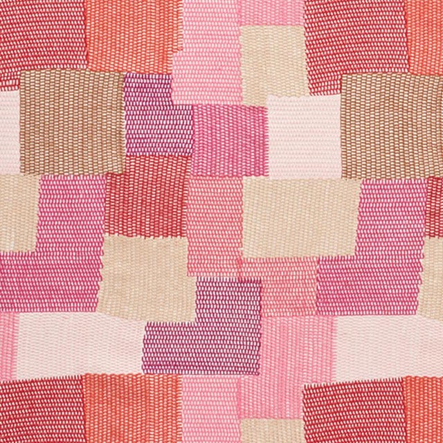 Modern Sample - Schumacher Carnaby Fabric in Pink & Red For Sale - Image 3 of 3
