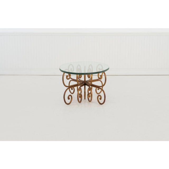 1960s Gilt Wrought Iron Coffee Table in the Style of Maison Jansen For Sale - Image 9 of 11