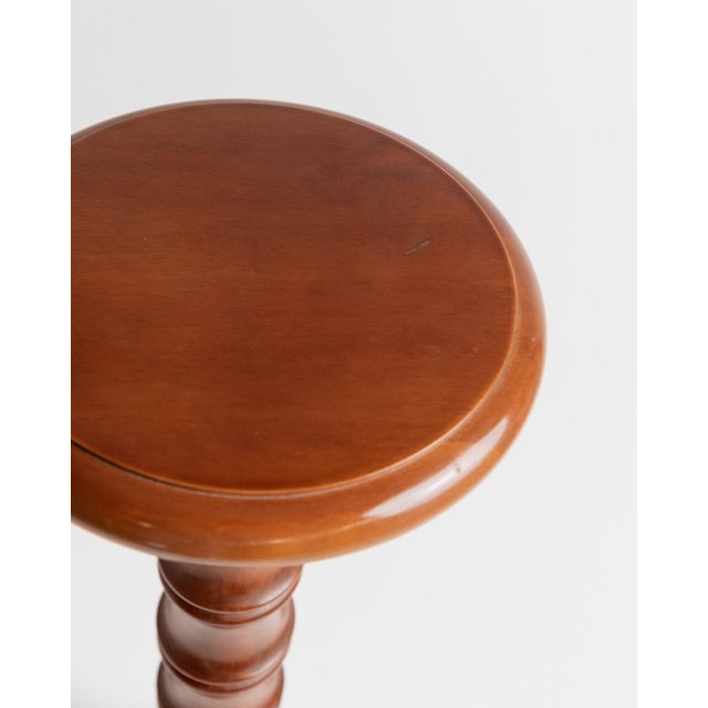 Wood Vintage Handcrafted Wooden Column Plant Stand, Italy, 1960s For Sale - Image 7 of 11