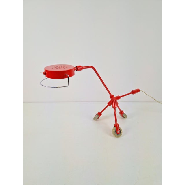 Red Dog Kila Table Lamp on Wheels by Harry Allen for Ikea, 2000s For Sale - Image 3 of 8