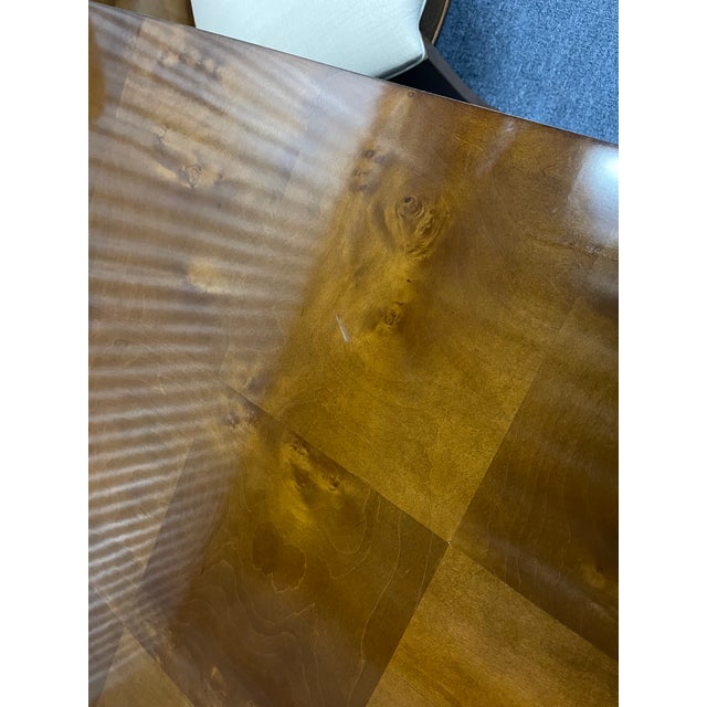 Century Furniture Omni Dining Table With Eight Chairs, Contemporary, Art Deco, Burl For Sale - Image 14 of 17