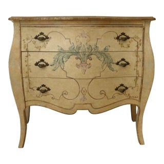 Decorative Crafts Venetian Paint Decorated Commode For Sale