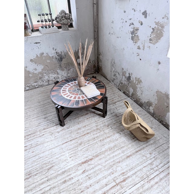 Round Terracotta Herbarium Coffee Table by Roger Capron, 1960s For Sale - Image 6 of 18