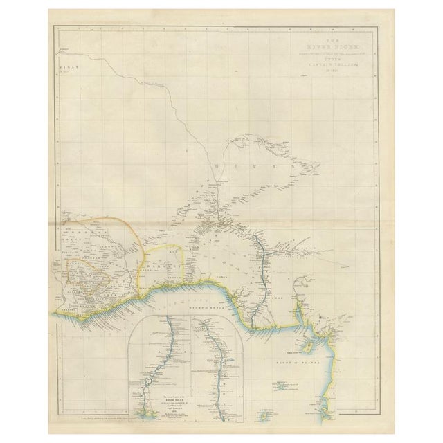 Antique Niger River Map, Arrowsmith, British Expedition Under Trotter, 1855 For Sale - Image 11 of 11