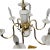 1970s 1970s Vintage Mid-Century Italian Hollywood Regency White and Gold Brass and Ceramic Porcelain Chandelier For Sale - Image 5 of 7