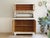 Antique White Glass Display Cabinet For Sale - Image 9 of 14