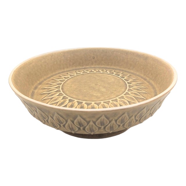 1950s Jens Quistgaard Stoneware Pedestal Bowl For Sale