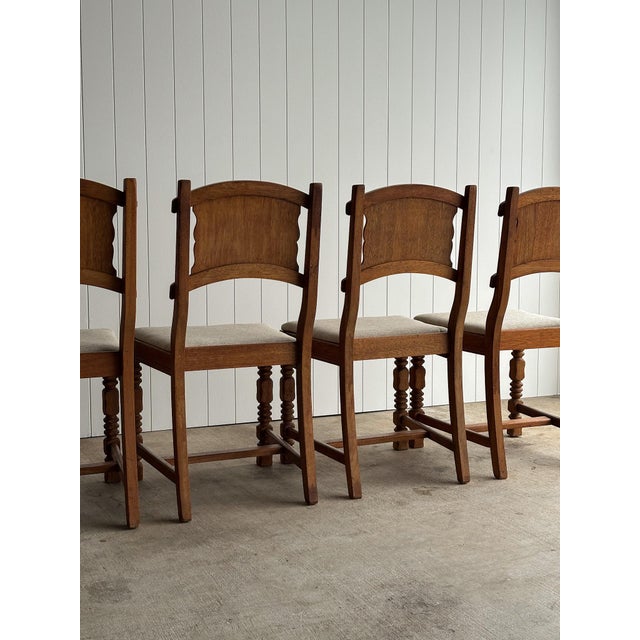 Wood Antique English Oak Dining Chairs, Set of Four For Sale - Image 7 of 18