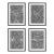 Achromatic Geometric Prints, Set of 4 For Sale
