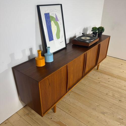 Mid-Century Modern Teak Sideboard with Sliding Doors, 1960s For Sale - Image 5 of 12