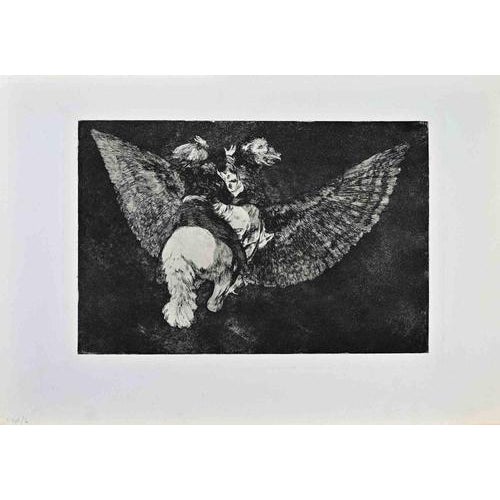 Etching and aquatint on paper, table 5 from the Series "Los Proverbios". Watermark "J.G.O." Outstanding proof from the...