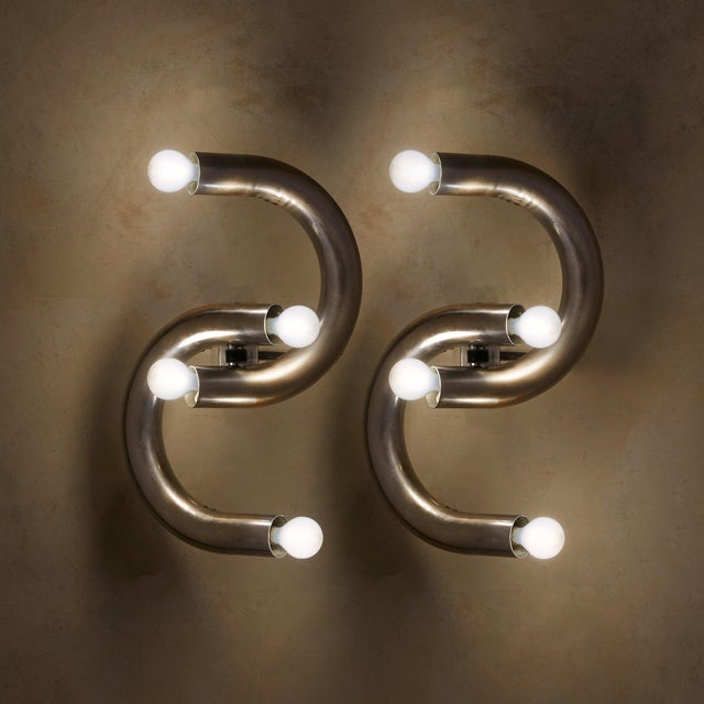 1970s Italian Chain Link Chrome Sconce by Stilux, 1970s - 2 Available For Sale - Image 4 of 11