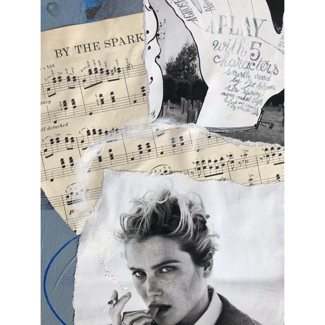 This composition includes 1932 sheet music, paper ephemera, acrylic paint on heavy watercolor paper, a completely new and...