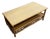 Vintage Bamboo Coffee Table With Formica Top and Wood Shelf For Sale