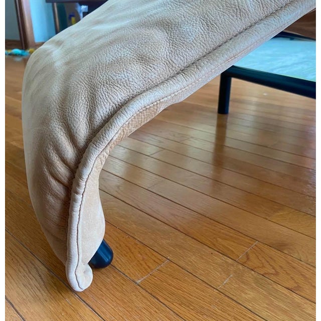 Animal Skin 1980s Cassina Chair by Vico Magistretti “ Veranda Chair” Leather Lounger For Sale - Image 7 of 10
