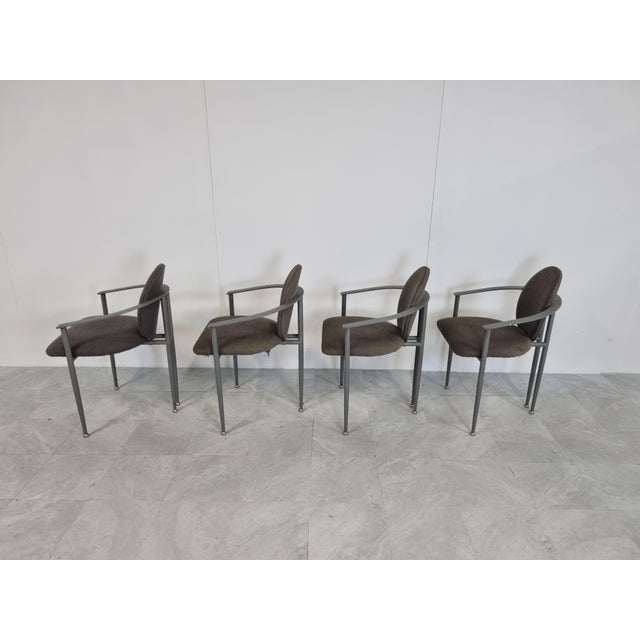 Vintage Dining Chairs by Belgo Chrom, Set of 4, 1980s For Sale - Image 6 of 11
