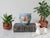 Mid-century Italian pottery planter features a hand-painted floral sgraffito design with vibrant red, yellow, and...