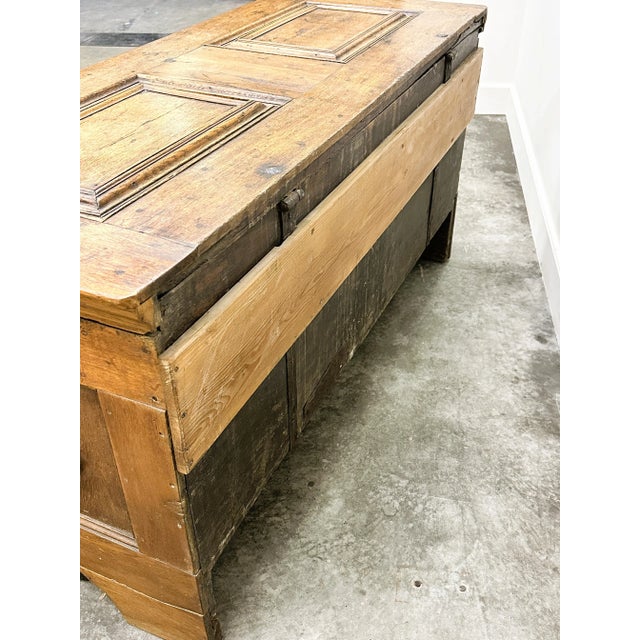 Brown Antique German Baroque Travel Trunk, 1737 For Sale - Image 8 of 16