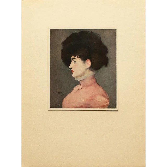 1949 After Edouard Manet "Portrait of Irma Brunner" First Edition Parisian Print For Sale In Dallas - Image 6 of 6