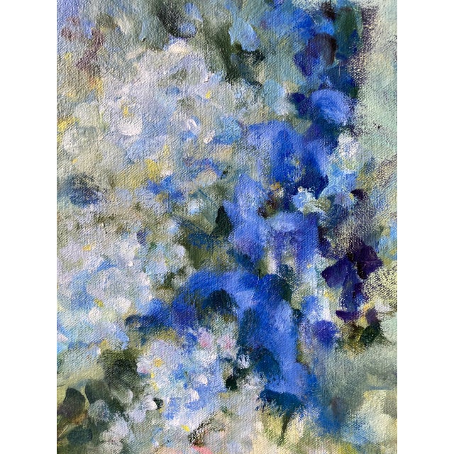 Original oil painting by artist Robert Rutkauskas on stretched canvas framed in silver wood floating frame