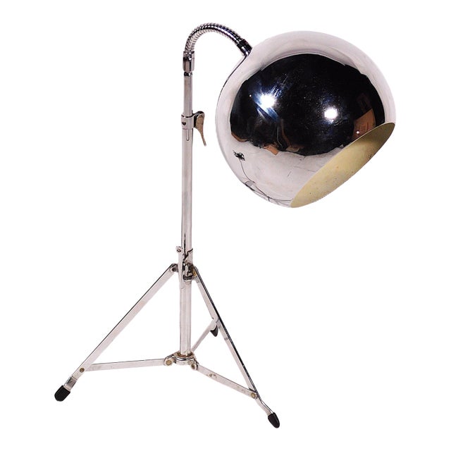 1960s Chrome Eyeball Sonneman Style Desk Lamp For Sale