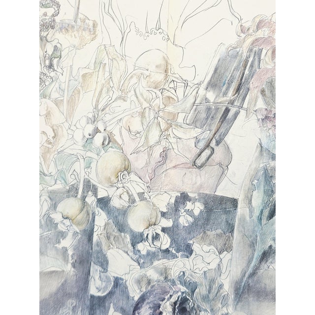 Horst Janssen, Print Flowers for the Binder Because\., 1980, Lithograph For Sale - Image 12 of 17
