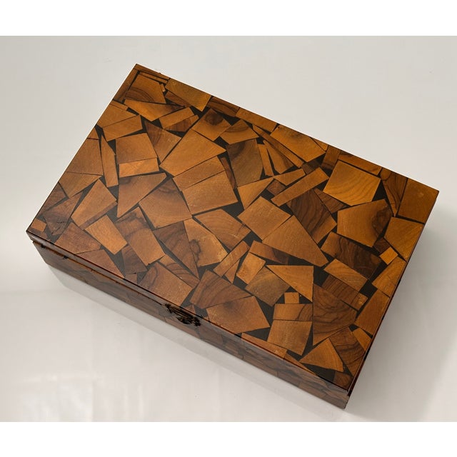 Olive Wood Mosaic Box For Sale In Madison - Image 6 of 12