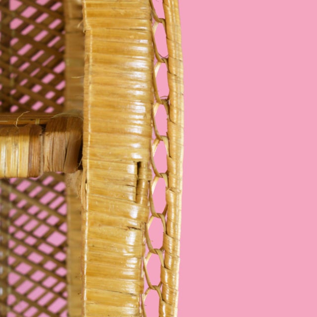 Late 20th Century Buri Rattan Oval Etagere For Sale - Image 5 of 5