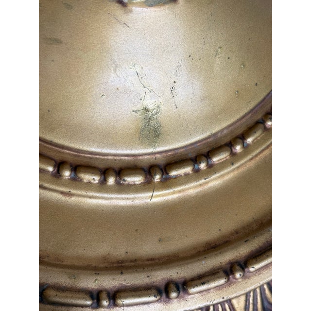 Brandt Lighting Gold Gilt Four-Light Pan Ceiling Mount Light 1910 For Sale - Image 9 of 9