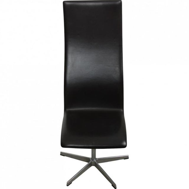 Animal Skin Oxford Chairs in Dark Brown Leather by Arne Jacobsen, 2000s, Set of 6 For Sale - Image 7 of 18