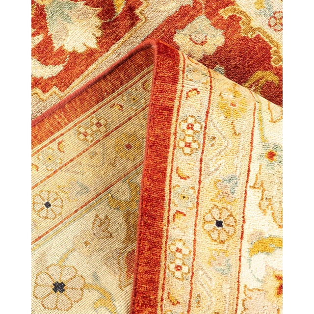 Mogul, One-of-a-Kind Hand-Knotted Area Rug in Red, 9' 2" x 11' 10" For Sale In New York - Image 6 of 8