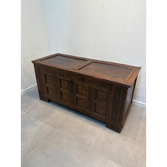 19th Century Oak Chest For Sale - Image 9 of 17