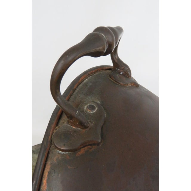 Copper Fireside Copper Helmet Coal Bucket Flared Scuttle With Carrying Handles 5126b For Sale - Image 8 of 17